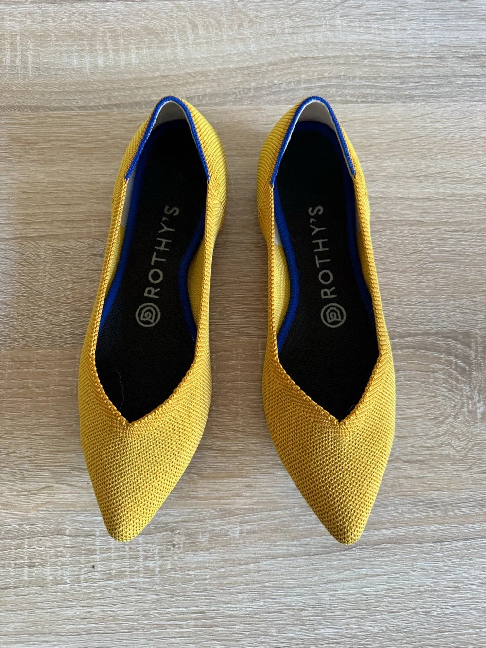 Rothy's The Point Flats in Marigold Yellow Sz 7